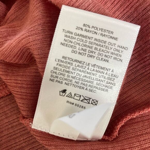 NWT Express ribbed ruched puff sleeve top size Small - Picture 3 of 4